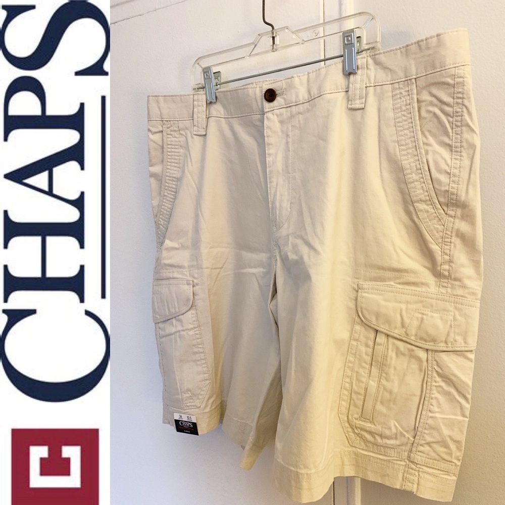 CHAPS Cargo Shorts (Brand New) - Beige - 36 Waist